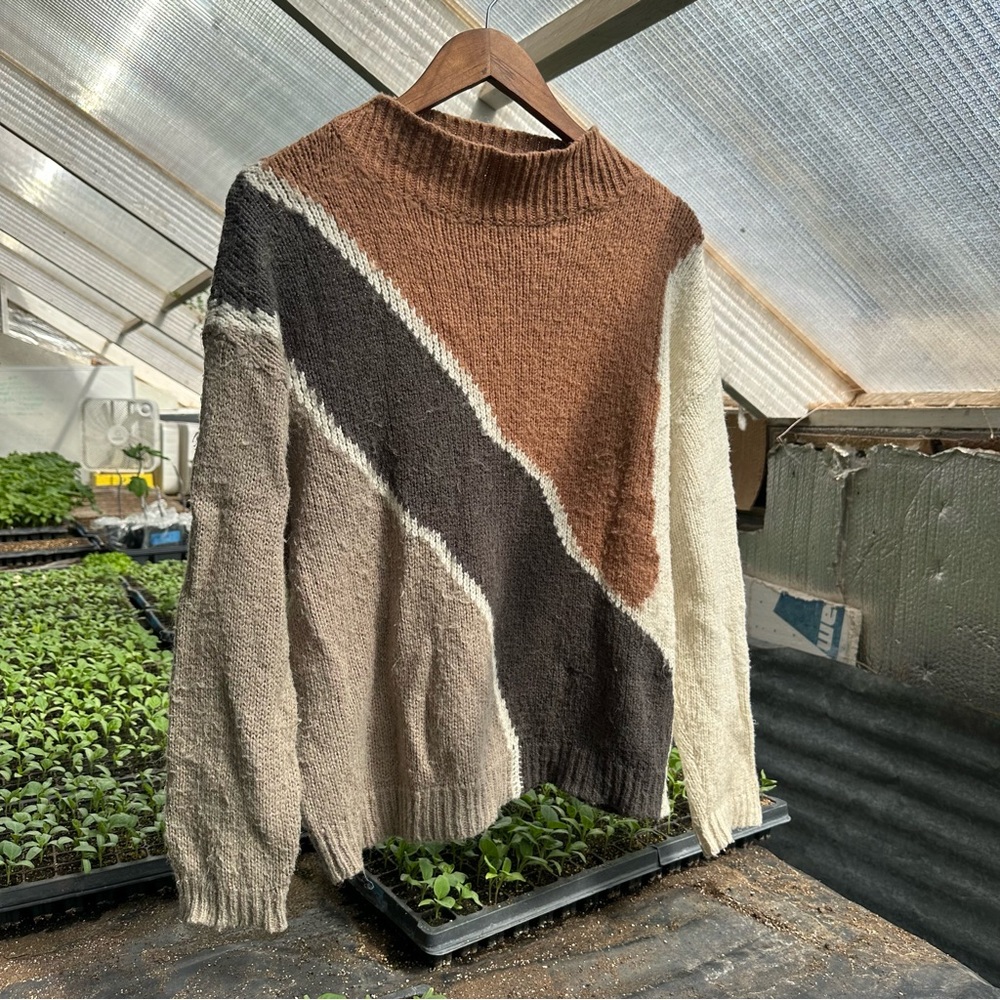 Unique Asymmetrical Pattern Sweater